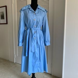 Vintage blue trench coat /dress. So cute!